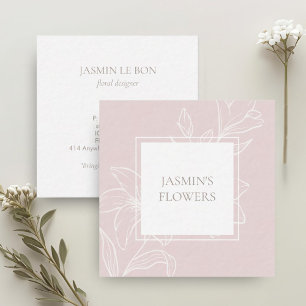 Rose pâle Étiquette floral chic