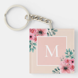 Rose pâle   Monogramme photo florale