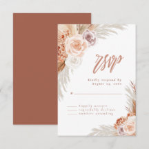 Rose Pampas Terracotta Boho Wedding