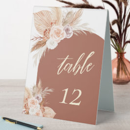 Rose Pampas Terracotta Boho Wedding Tischaufsteller