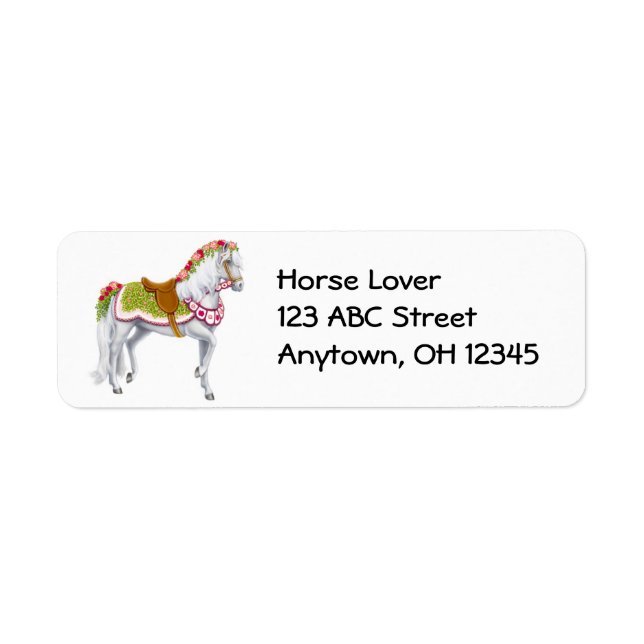 Rose Parade Horse Label (Vorne)
