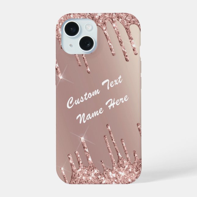Rose Parties scintillant or coque iphone texte per (Verso)
