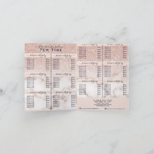 Rose Parties scintillant or Marbre Gradient Salon 