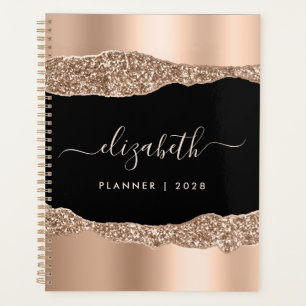 Rose Parties scintillant or Monogramme Noir
