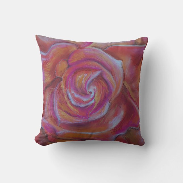 Rose Pastel Kissen (Vorderseite)