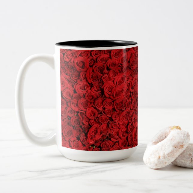 Rose Patch Tasse (Mit Donut)