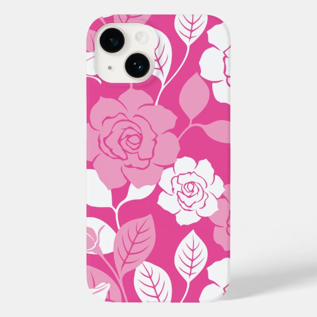 ROSE PATTERN (PINK) Case-Mate iPhone 14 HÜLLE (Rückseite)