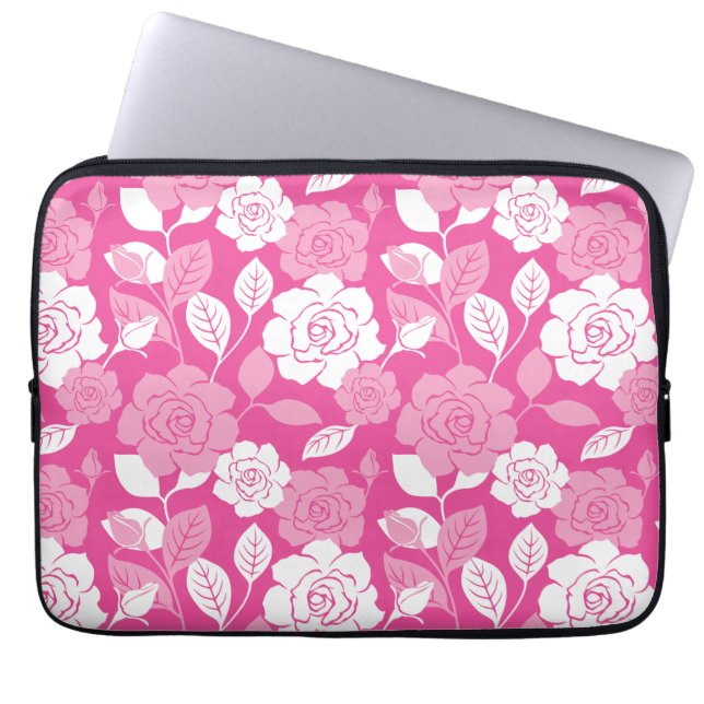 ROSE PATTERN (PINK) LAPTOPSCHUTZHÜLLE (Vorderseite)