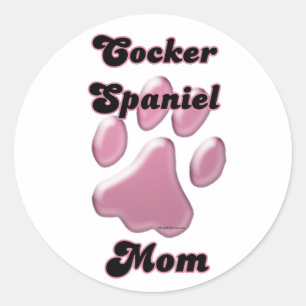 Rose Pawprint - autocollant de maman de cocker