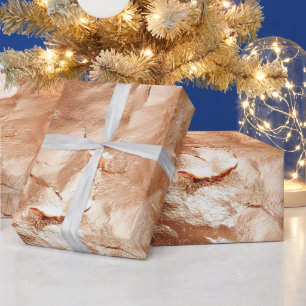 Rose Peach Gold Glam Geschenkpapier