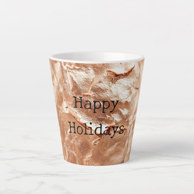 Rose Peach Gold Glam Milchtasse (Vorderseite)