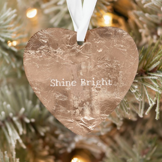 Rose Peach Gold Glam Ornament (Baum)