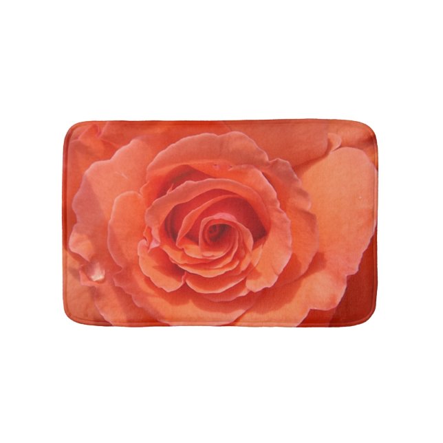 Rose Peach kleine Badematte (Vorderseite)