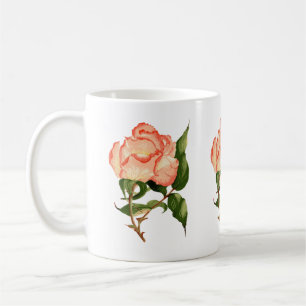 rose pêche aquarelle fleur Mug