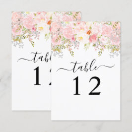 Rose Peony Blush Pink Hochzeitskarte Rosa Tischnum Einladung