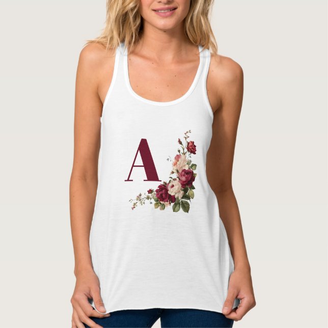 Rose Peony floral Tank Top (Vorderseite)
