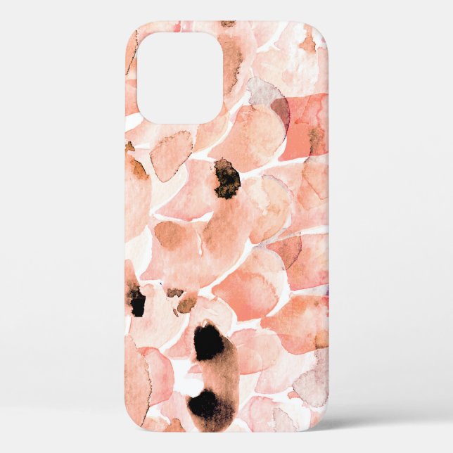 Rose, Peony, und Blätter, Aquarellmuster. Case-Mate iPhone Hülle (Rückseite)
