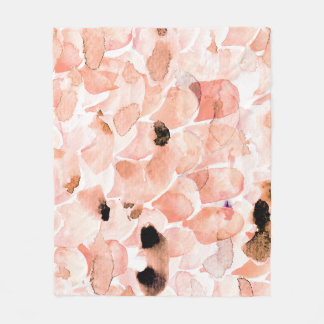 Rose, Peony, und Blätter, Aquarellmuster. Fleecedecke