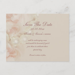 Rose Perlen Rosa Save the Date Einladungen