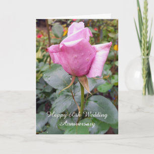 Rose Personalisiert 60. Hochzeitskarte Karte