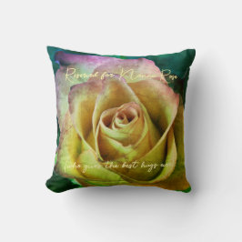 Rose Personalizable Name und Message Throw Pillow Kissen