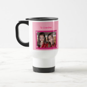 Rose personnalisé de tasse avec la vue rose de