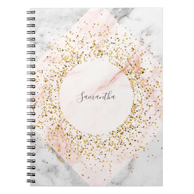 Rose personnalisé Parties scintillant or Carnet en (Devant)