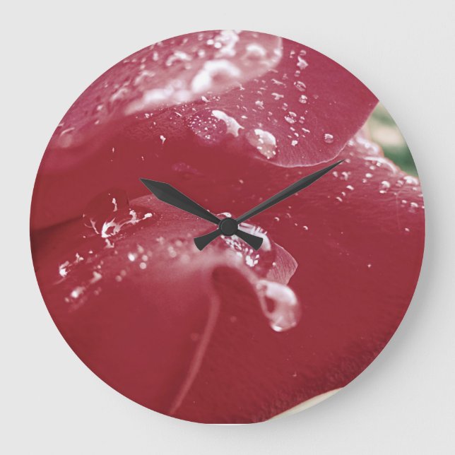 Rose Petal Clock Große Wanduhr (Vorderseite)