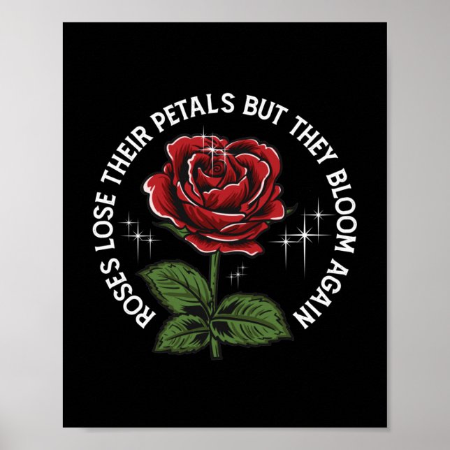 Rose Petals blühen wieder Inspiration Awa Poster (Vorne)