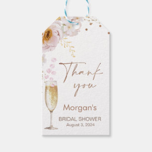 Rose Petals Petals Prosecco Boho Brautparty Geschenkanhänger