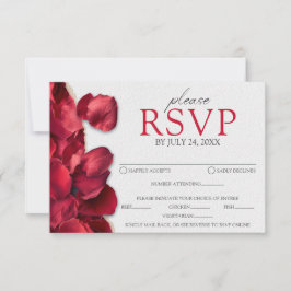Rose Petals  Response Card RSVP Karte