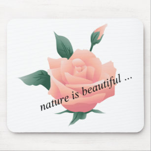 Rose (Pfirsich) - Schöne Natur Mousepad