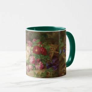 Rose Piece im Waldboden mit Schmetterlingen Tasse