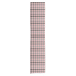 Rose Pink Black Plaid Classic Pattern Kurzer Tischläufer