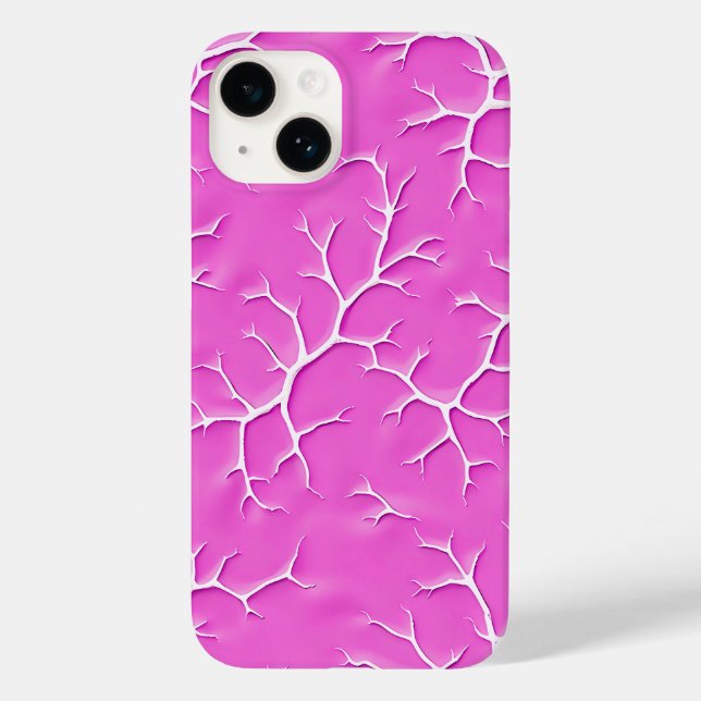 Rose Pink Branch Design iPhone Case (Rückseite)