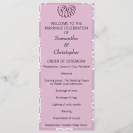 Rose Pink Damask Hochzeitsprogramm Programm