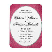 Rose Pink flexible Magnet Hochzeit Einladung.