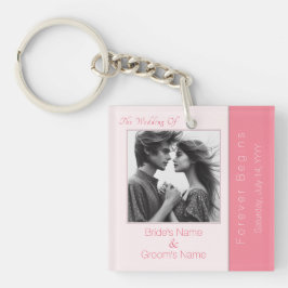 Rose Pink Forever Beginnt Moderne Hochzeit des Fot Schlüsselanhänger