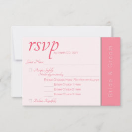 Rose Pink Forever fängt einfach an, eine elegante  RSVP Karte