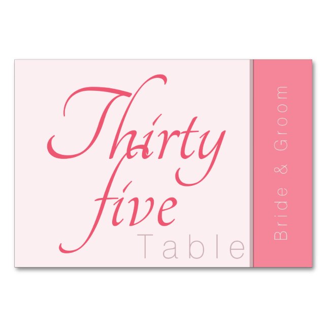 Rose Pink Forever fängt Elegante Script Hochzeit a Tischnummer (Vorderseite)