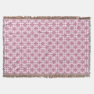 Rose Pink Geometric Links Muster Decke