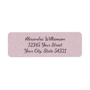 Rose Pink Glitzer Girly Glam Script Name Adresse
