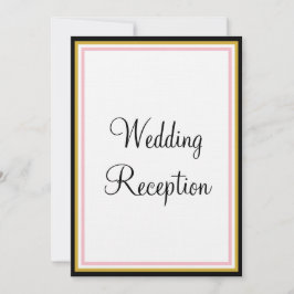 Rose Pink Gold Monogramm Hochzeitsempfang Einladung