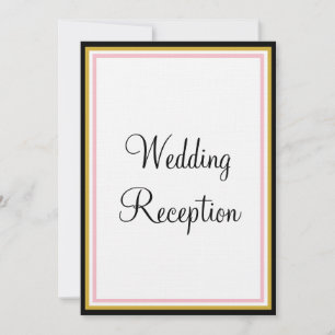 Rose Pink Gold Monogramm Hochzeitsempfang Einladung