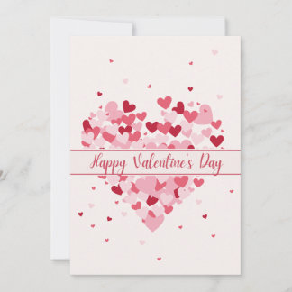 Rose Pink Happy Valentine's Day Card Einladung