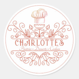 Rose Pink Logo Boulangerie Baker's Logo Étiquettes