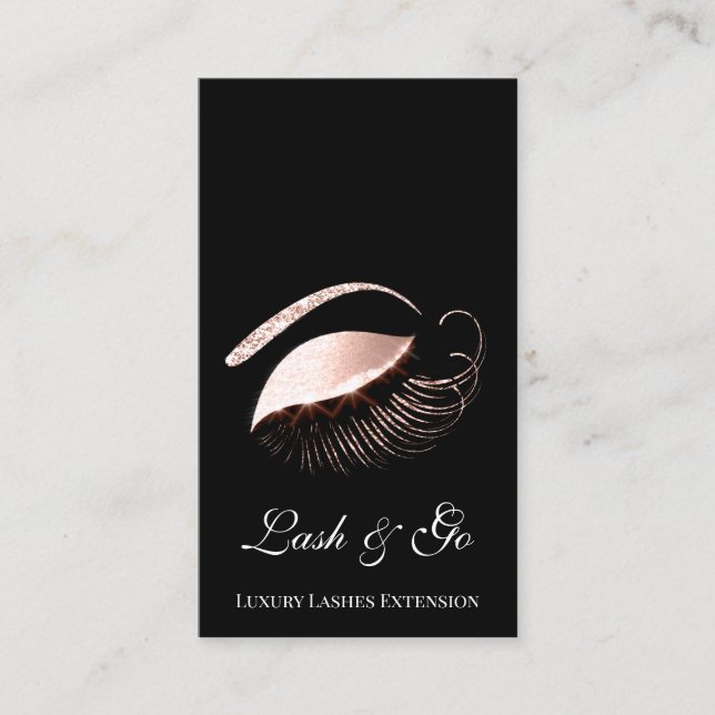 Rose Pink Makeup Artist Lash Extension Tropfen Sch Visitenkarte (Vorderseite)