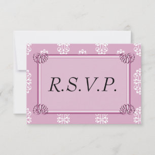 Rose Pink Mariage damassé RSVP