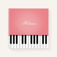Rose Pink Piano Musik Tastatur Personalisiert