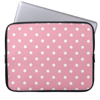 Rose Pink Polka Dot Laptop-Sieb